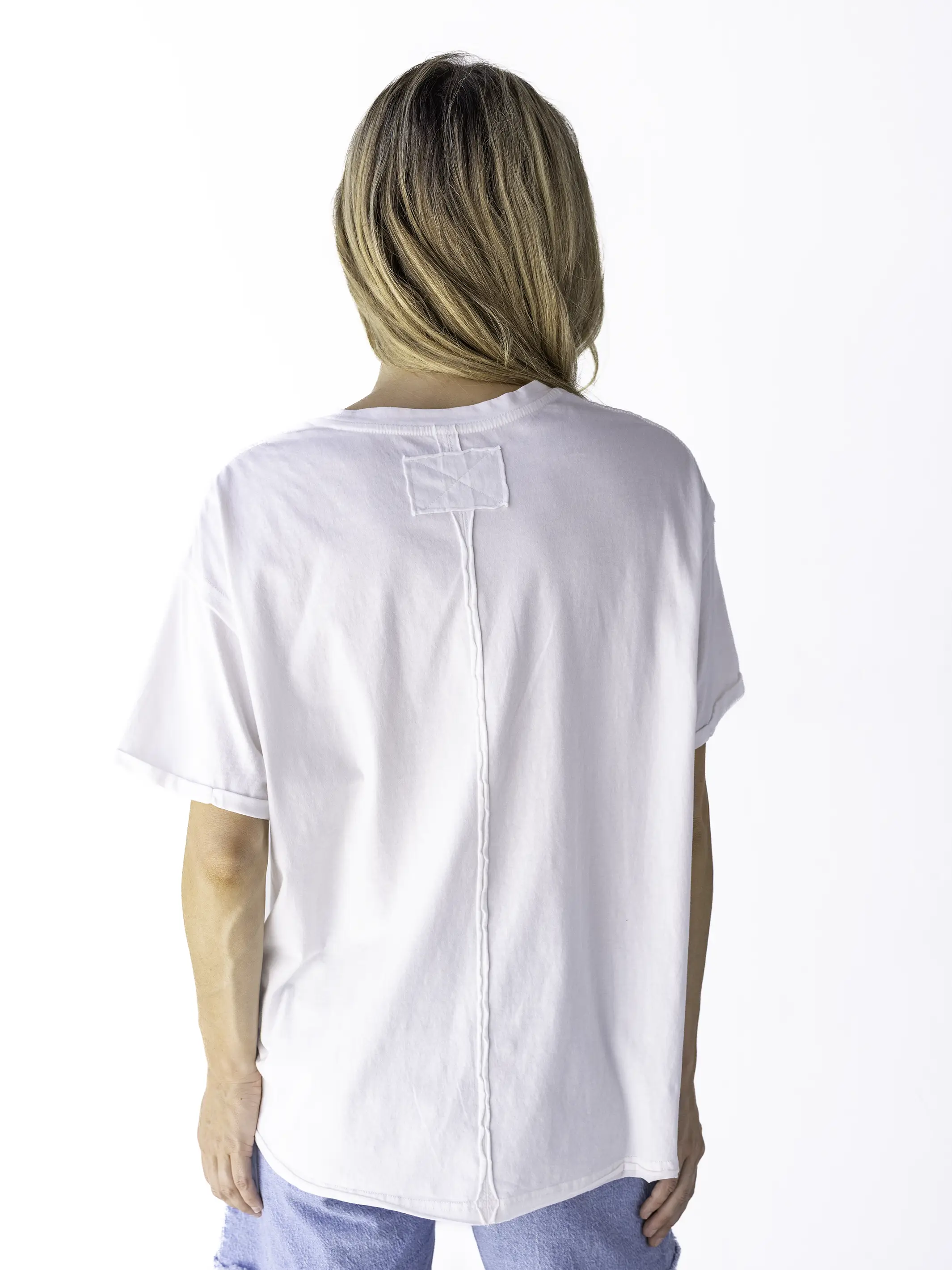Take It In Cotton Tee - White - Image 3