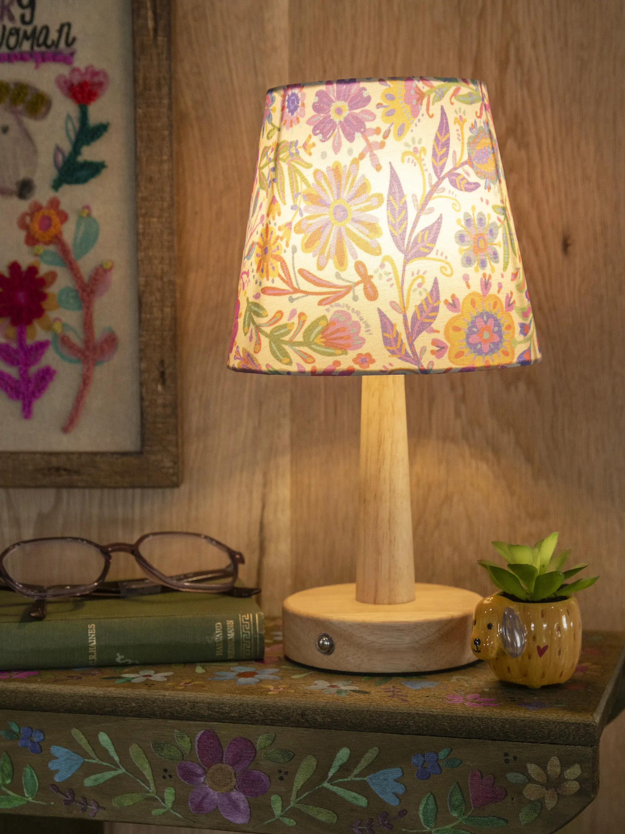 Touch Lamp - Rainbow Cream Floral - Image 2