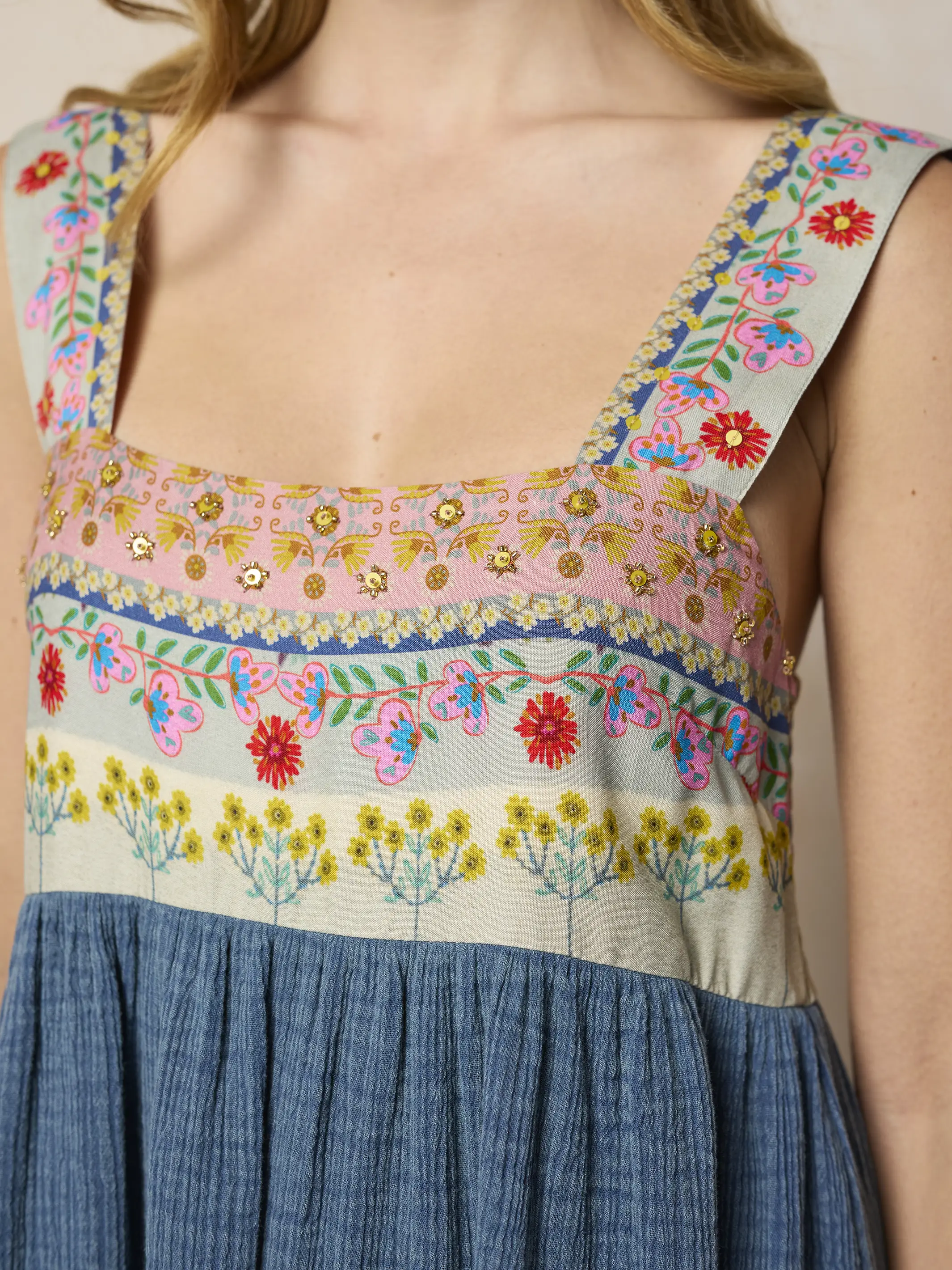 Tricia Embellished Maxi Dress - Slate Blue - Image 5