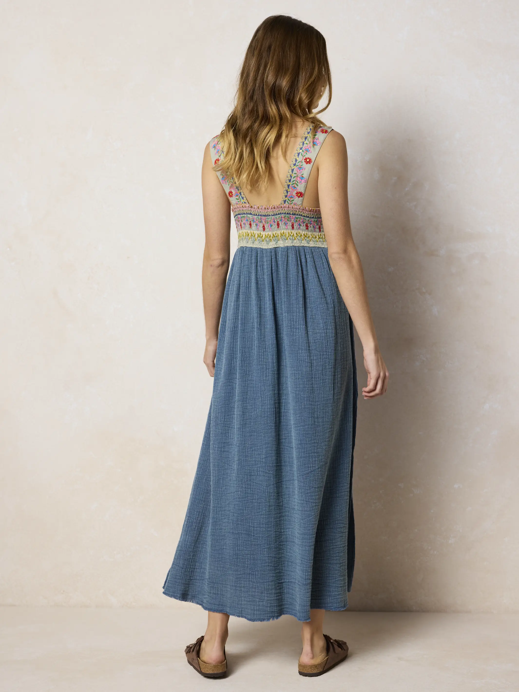 Tricia Embellished Maxi Dress - Slate Blue - Image 9
