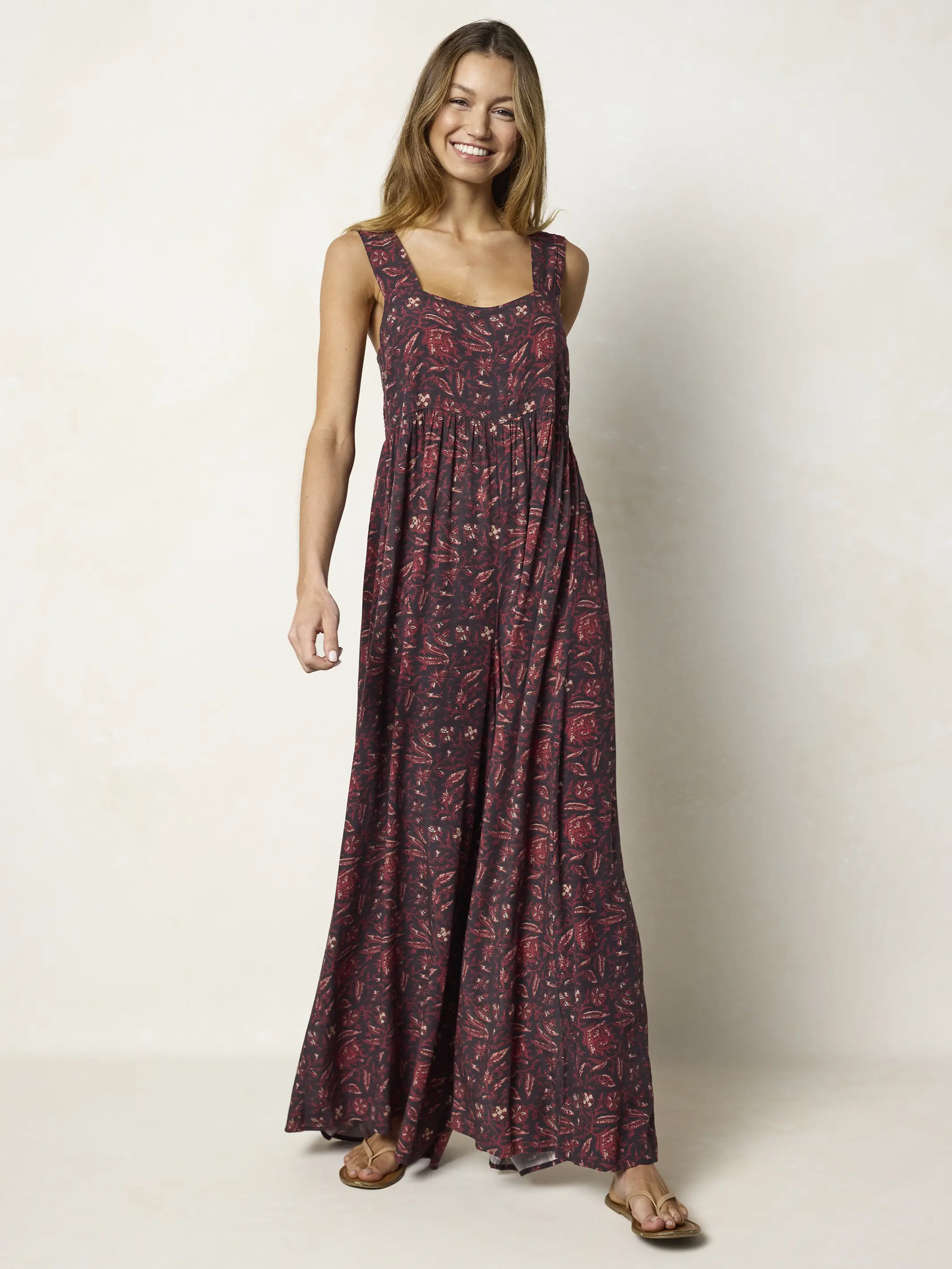 Tricia Jumpsuit - Brown Rust Floral - Image 5