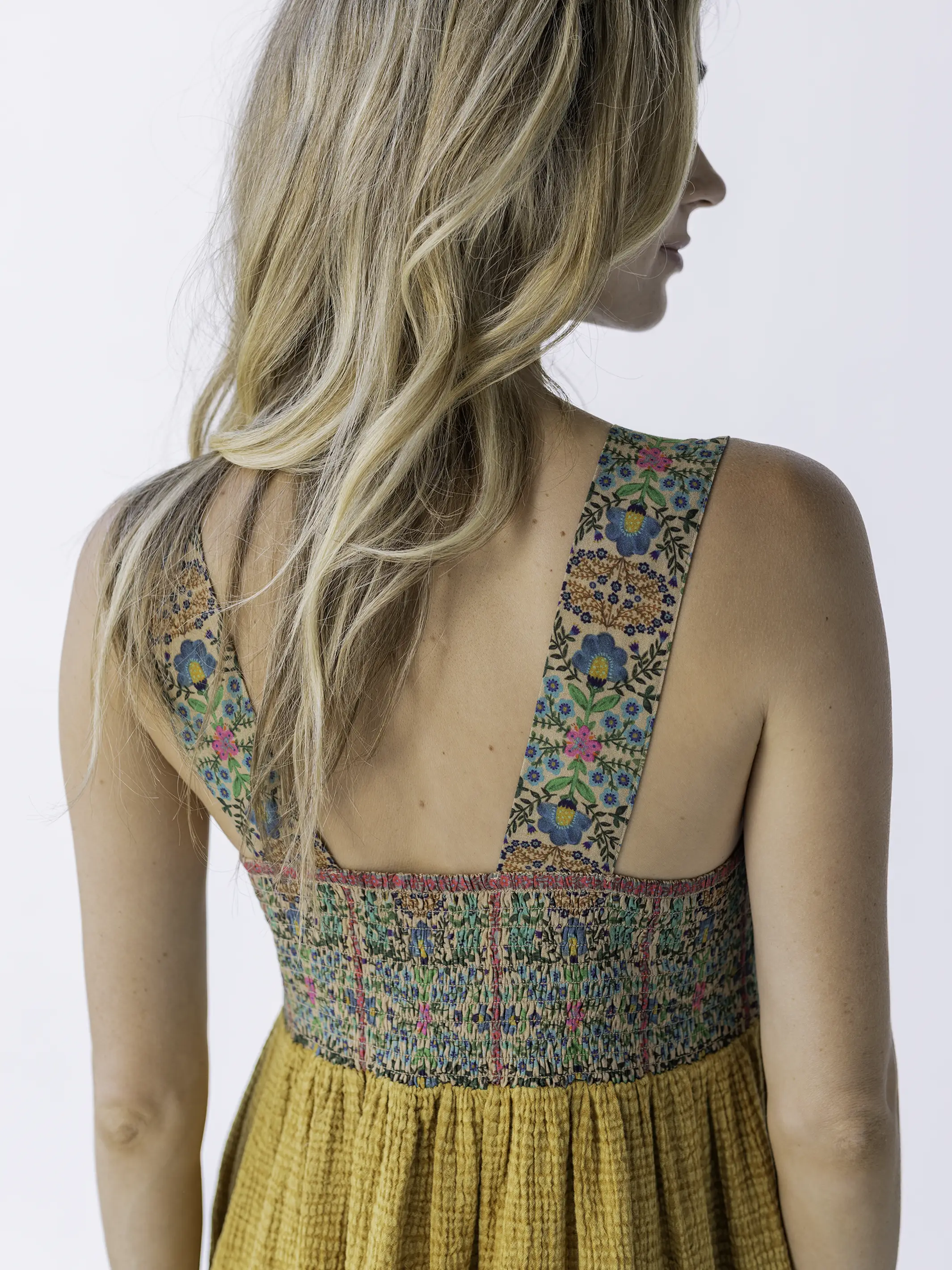 Tricia Maxi Dress - Mustard Gauze - Image 2