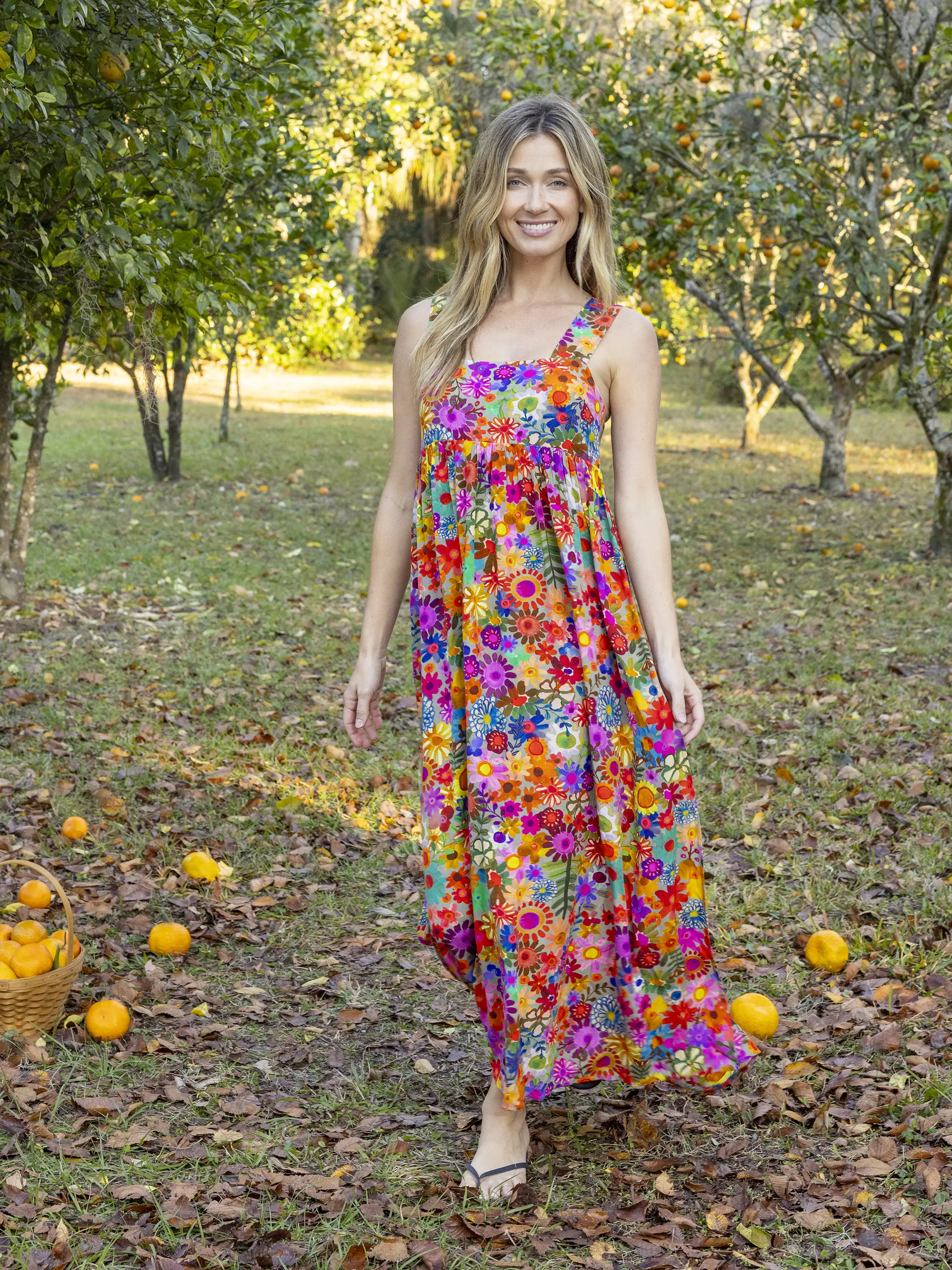 Tricia Maxi Dress - Rainbow Calico Floral - Image 3