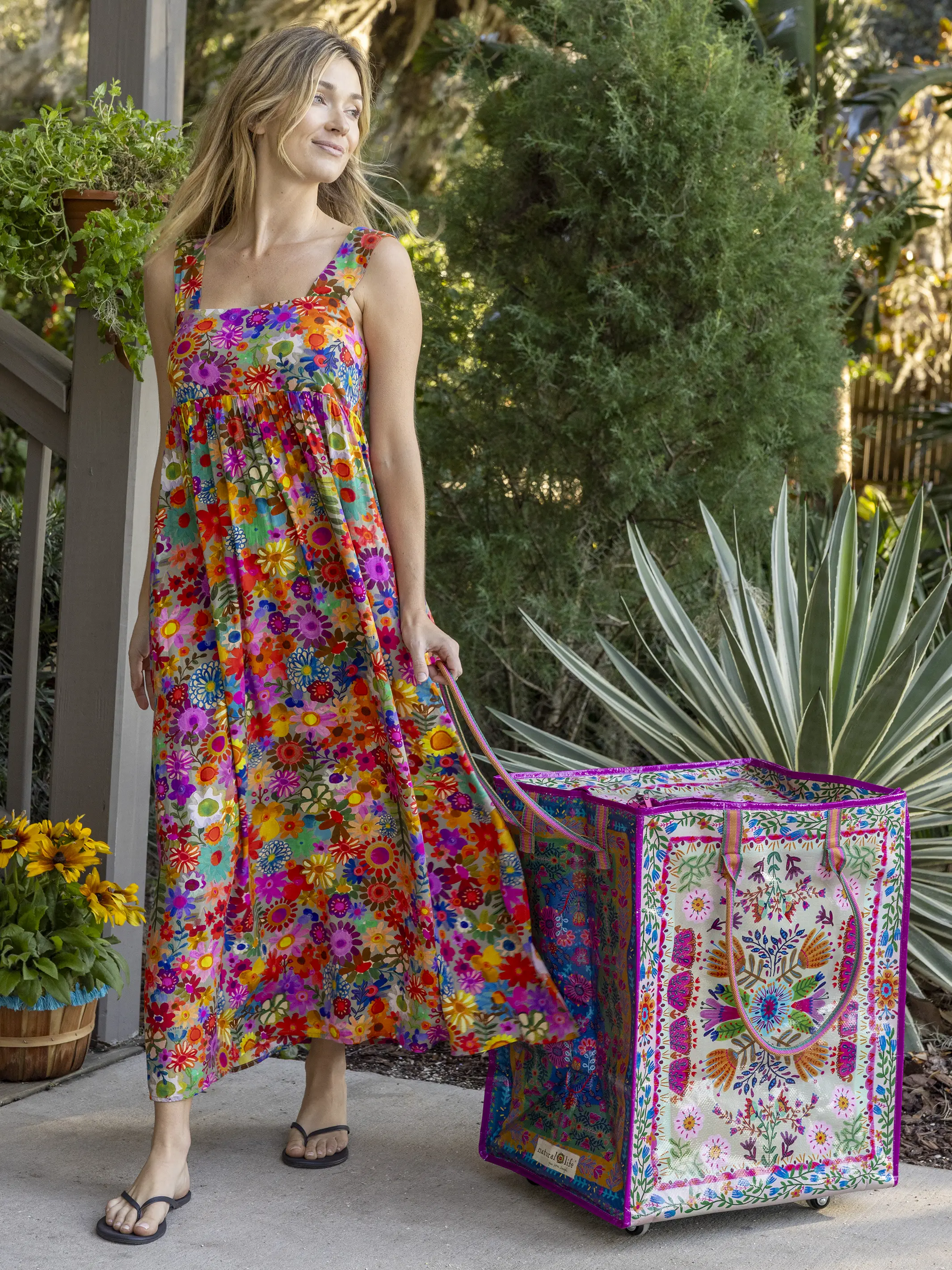 Tricia Maxi Dress - Rainbow Calico Floral - Image 5