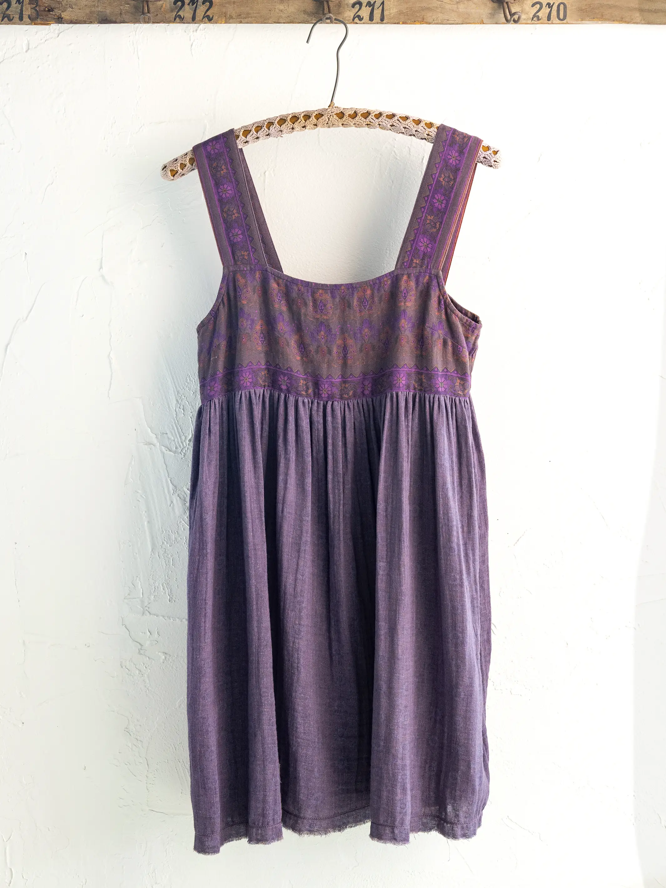 Tricia Reversible Cotton Gauze Dress - Medallion Eggplant Sunburst - Image 2