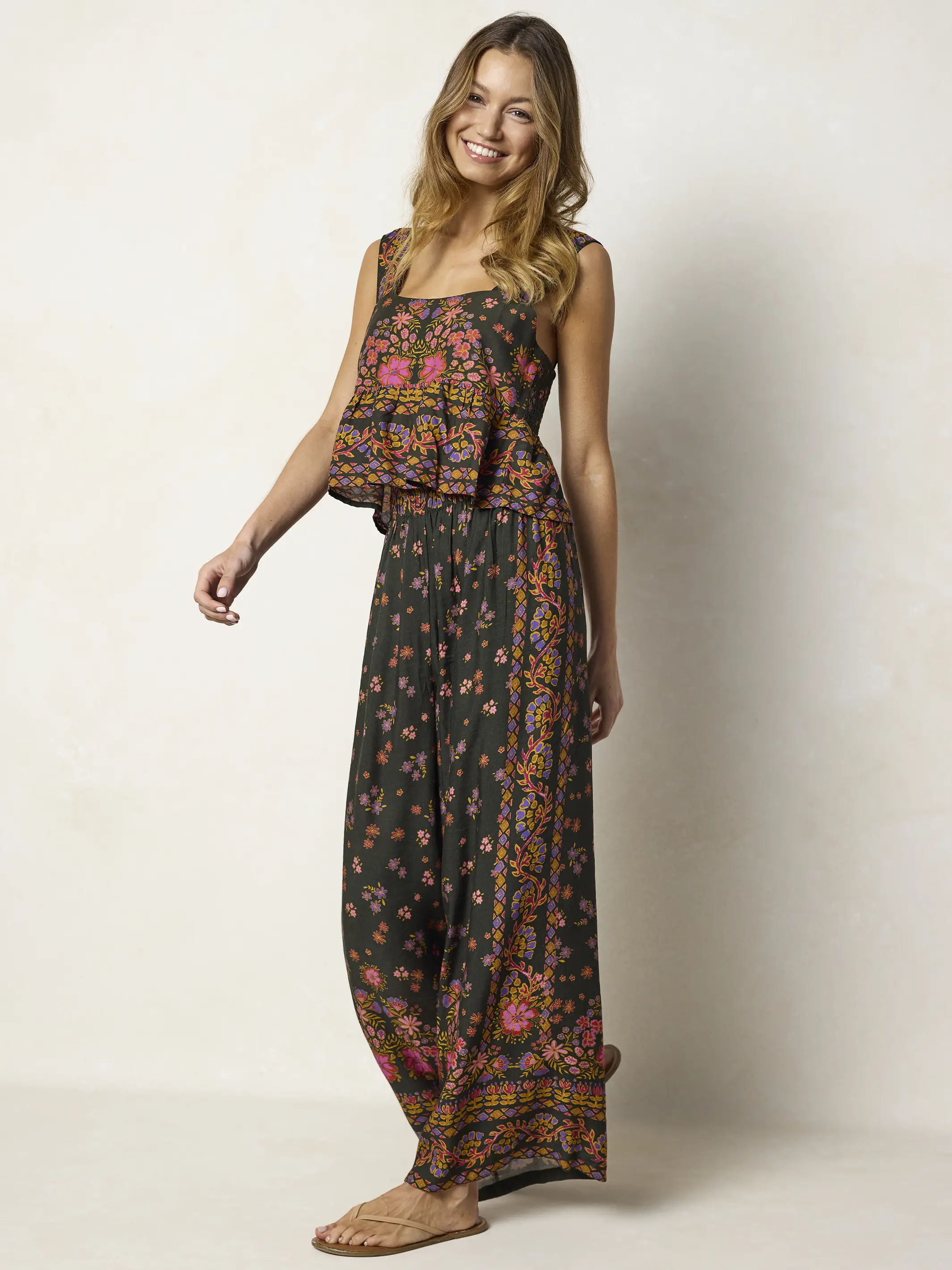 Tricia Top - Blooming Bandana Charcoal - Image 2