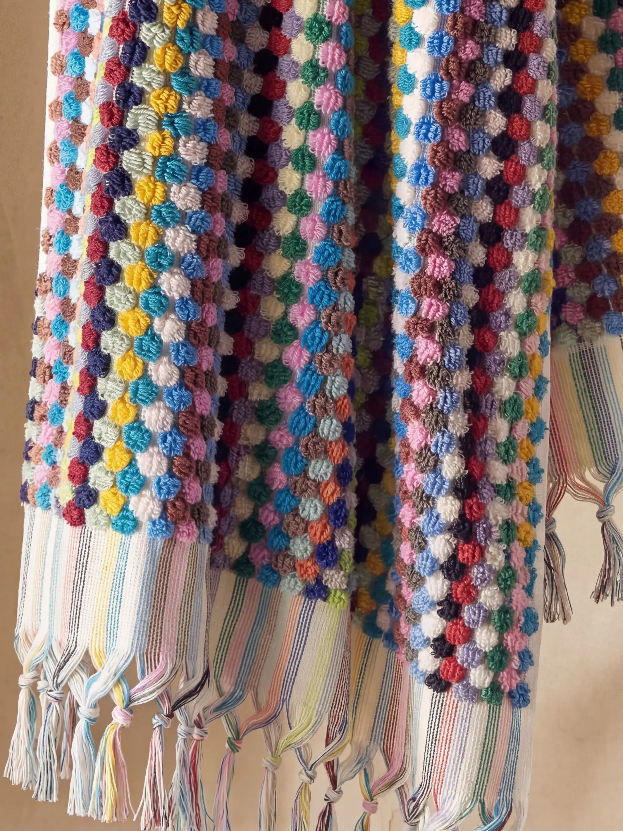 Turkish Cotton Woven Hand Towel - Rainbow - Image 3