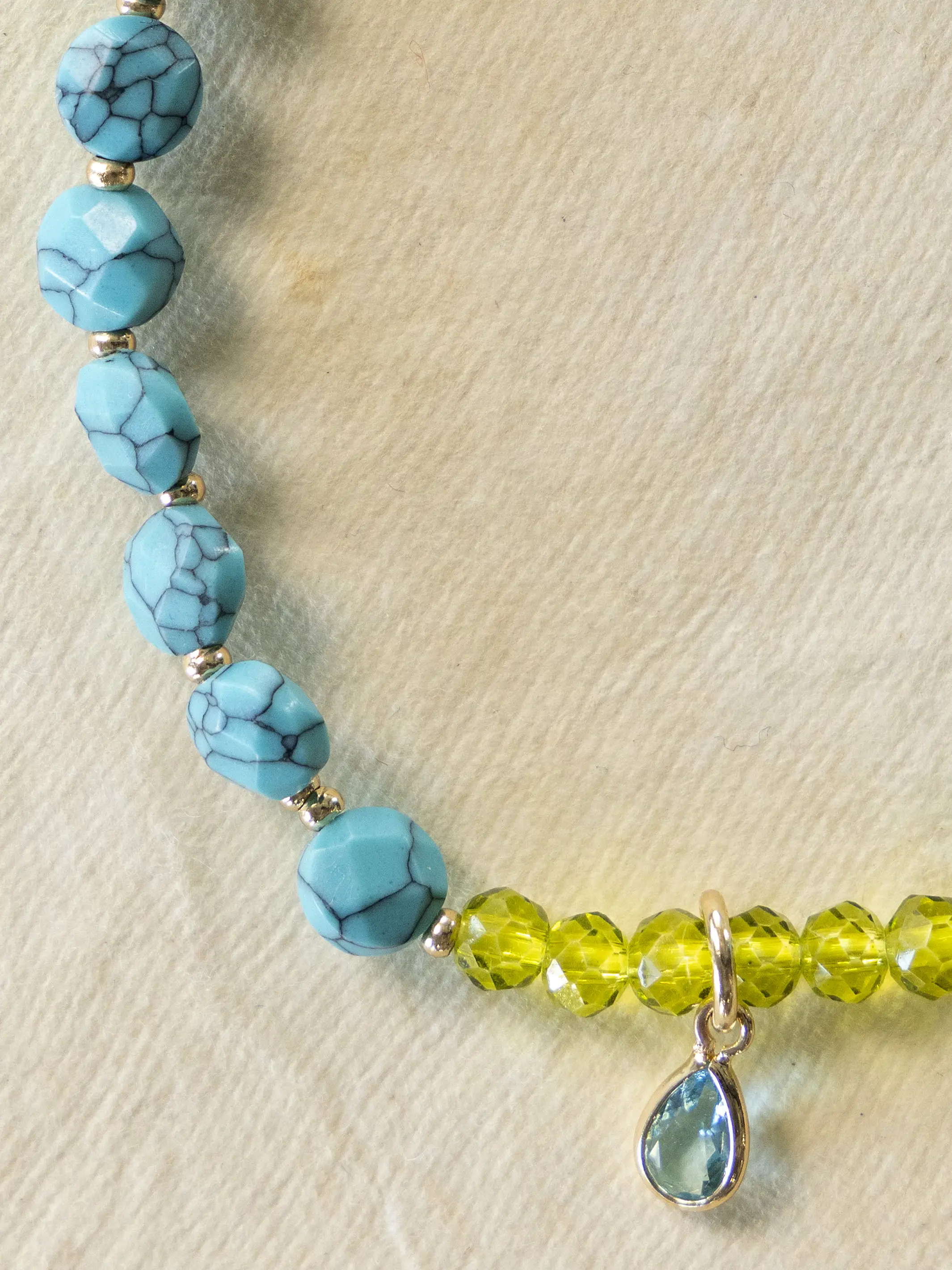 Turquoise Boho Bead Bracelet - Image 3