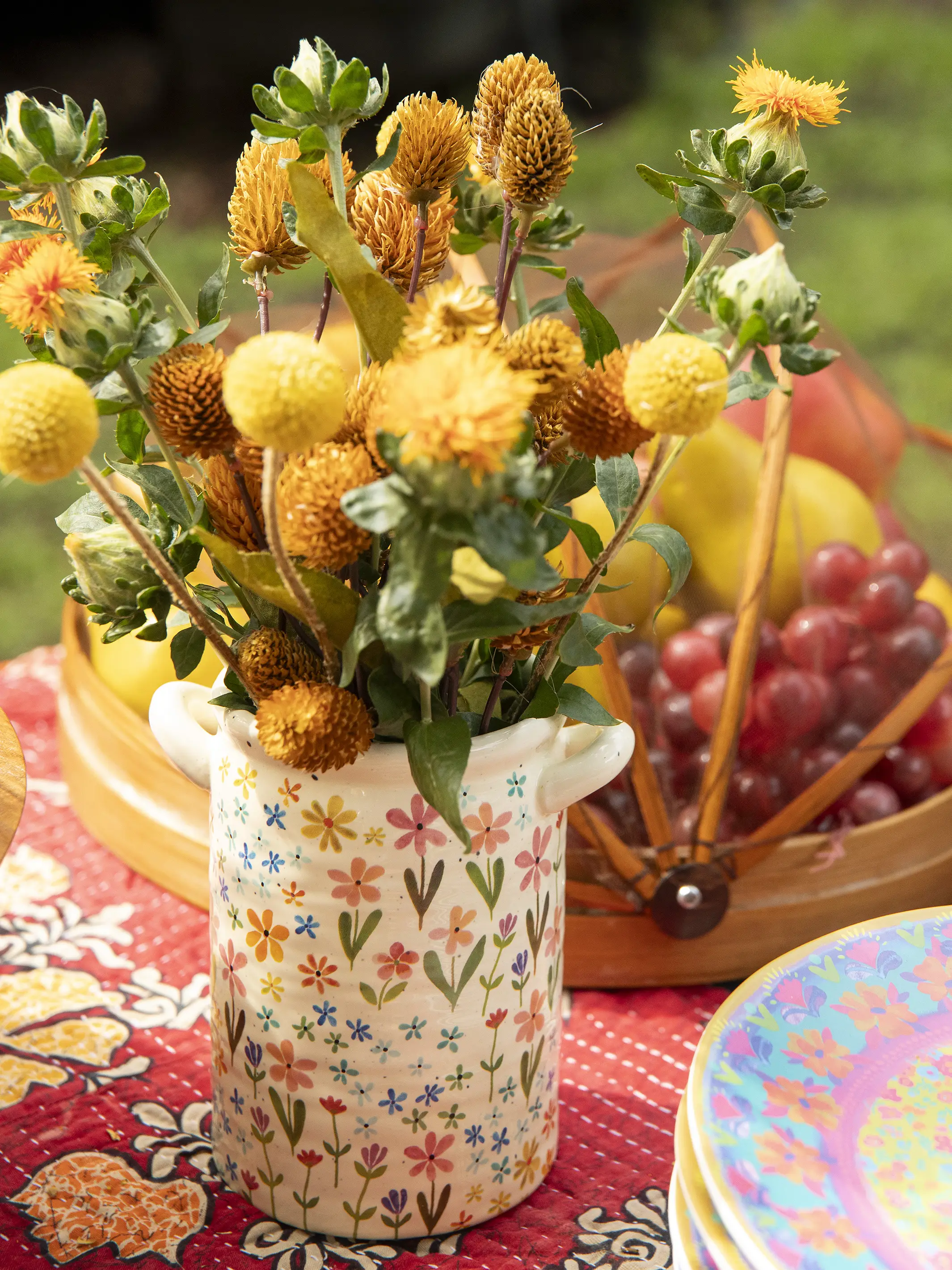 Utensil Crock - Daisies - Image 3