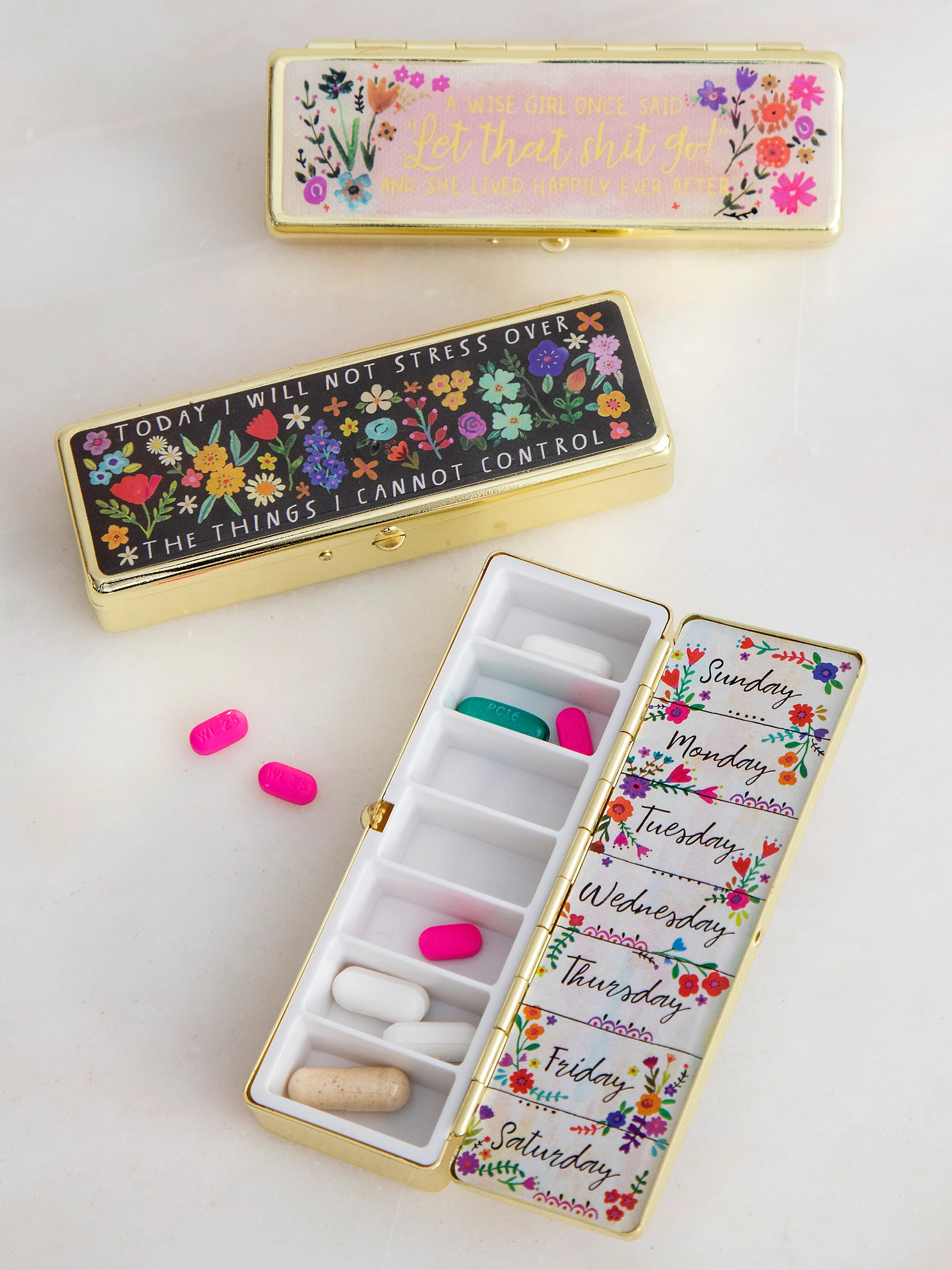 Weekly Pill Organizer - Today I Will Not Stress - Image 2