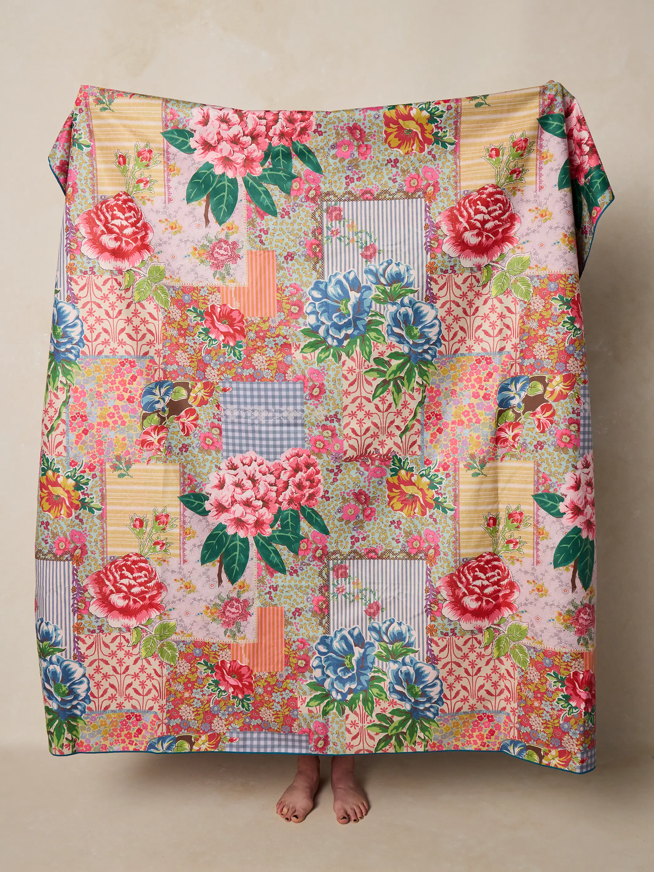 XL Double-Sided Microfiber Beach Towel - Teal Boho Border - Image 3